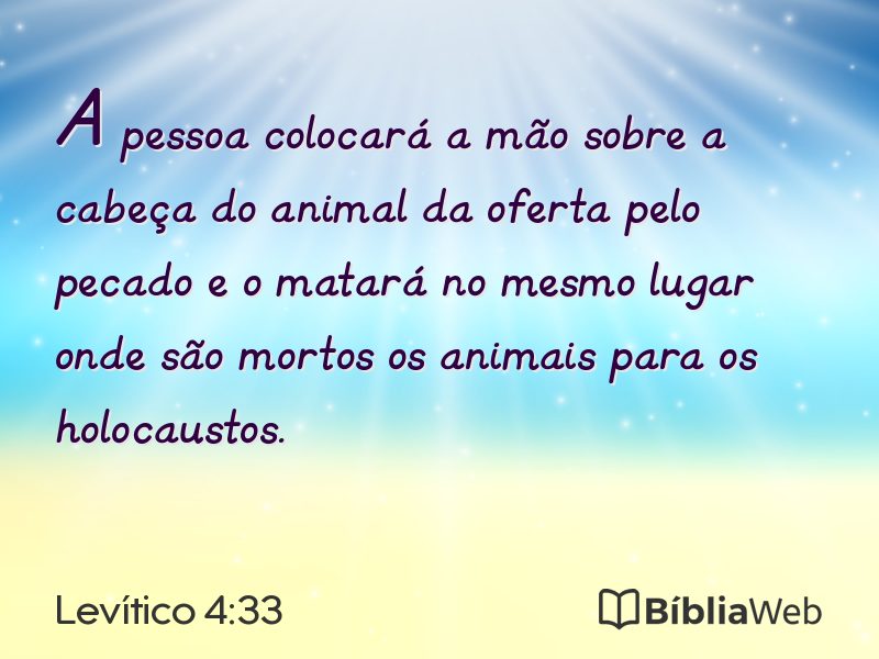 Levítico 4:33 em imagem para compartilhar