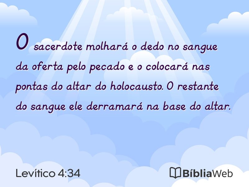 Levítico 4:34 em imagem para compartilhar
