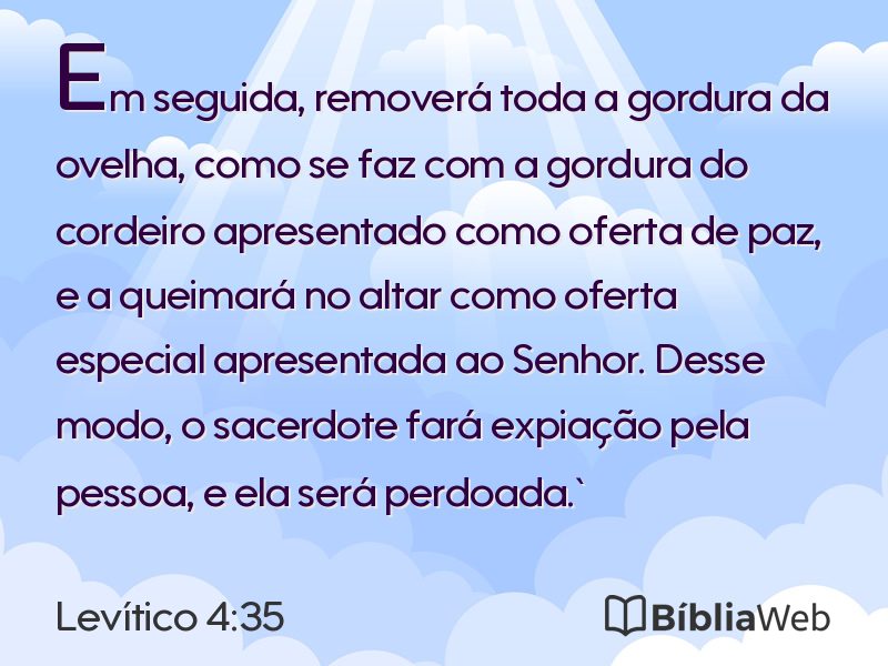 Levítico 4:35 em imagem para compartilhar