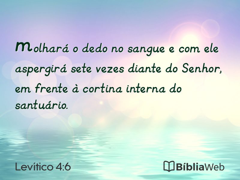 Levítico 4:6 em imagem para compartilhar