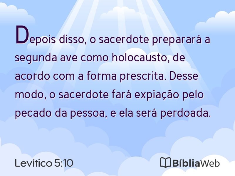 Levítico 5:10 em imagem para compartilhar