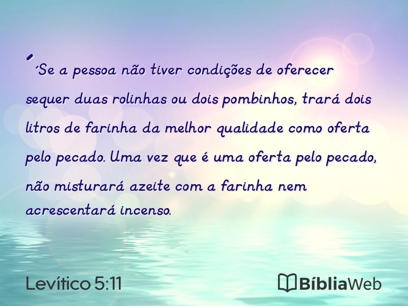 Levítico 5:11 em imagem para compartilhar
