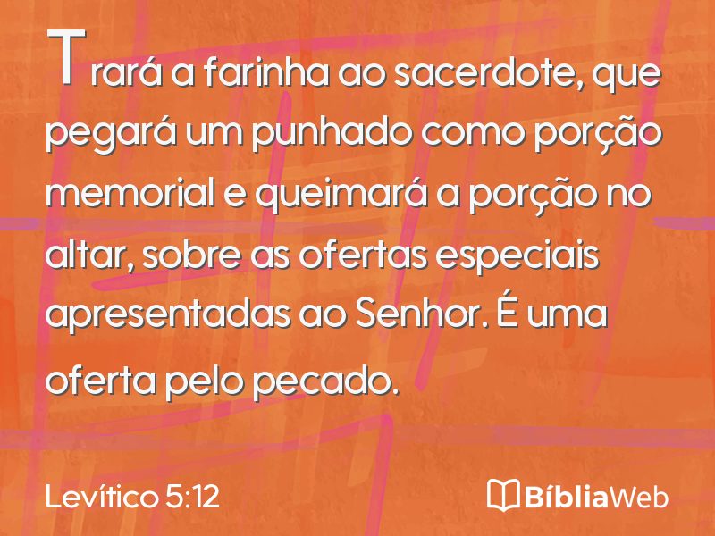 Levítico 5:12 em imagem para compartilhar