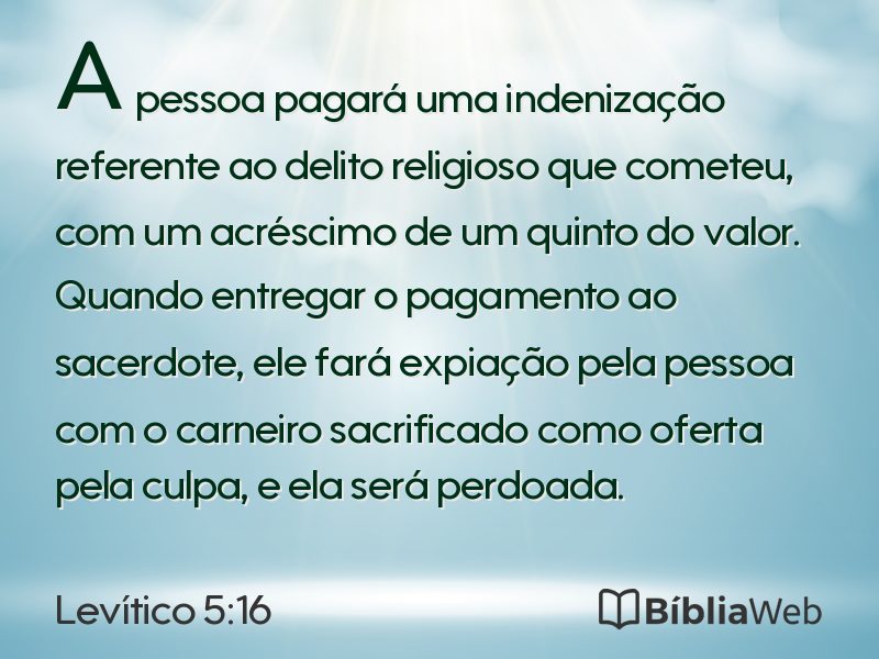 Levítico 5:16 em imagem para compartilhar