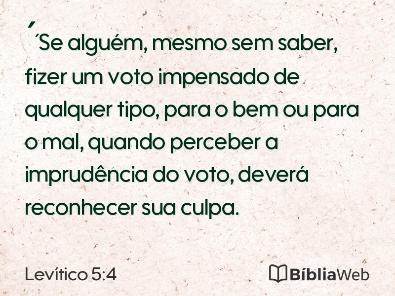 Levítico 5:4 em imagem para compartilhar
