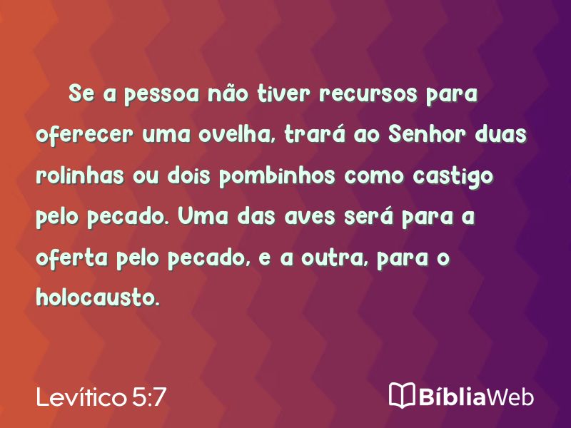 Levítico 5:7 em imagem para compartilhar