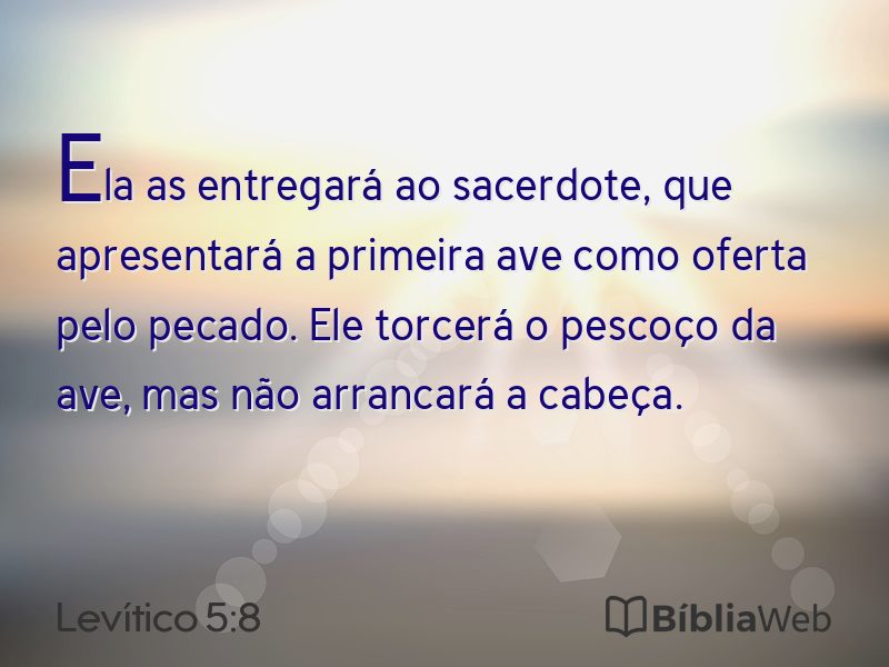 Levítico 5:8 em imagem para compartilhar