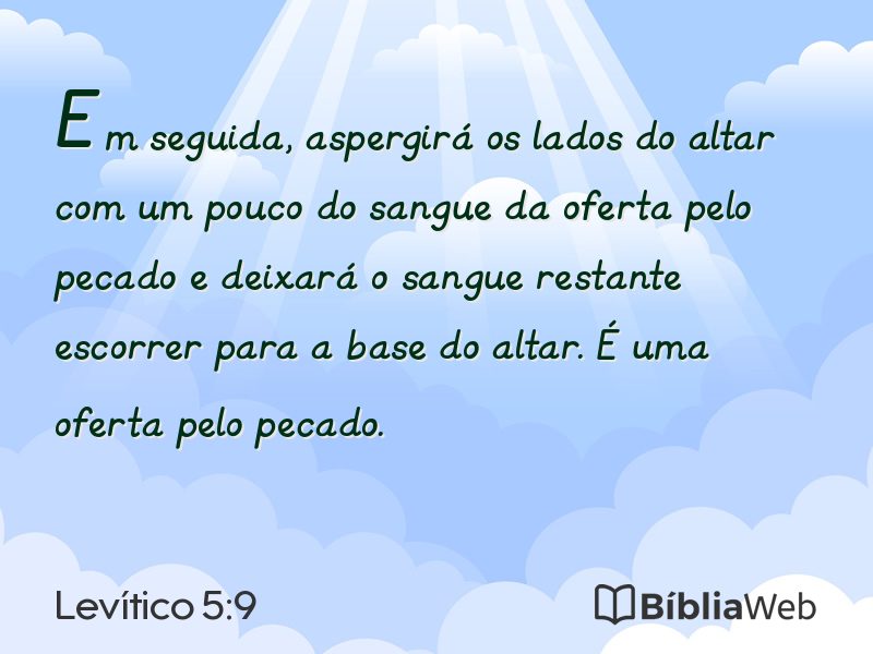 Levítico 5:9 em imagem para compartilhar