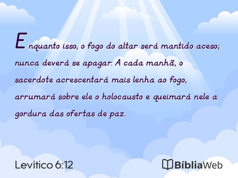 Levítico 6:12 em imagem para compartilhar