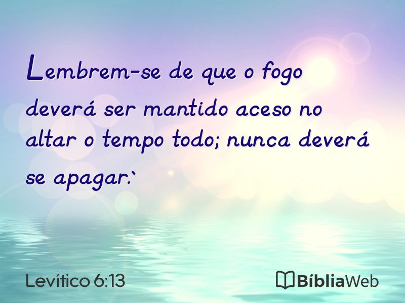 Levítico 6:13 em imagem para compartilhar