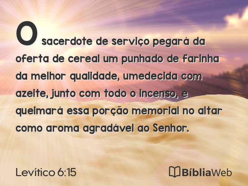 Levítico 6:15 em imagem para compartilhar