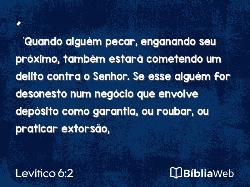 Levítico 6:2 em imagem para compartilhar