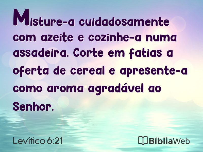 Levítico 6:21 em imagem para compartilhar