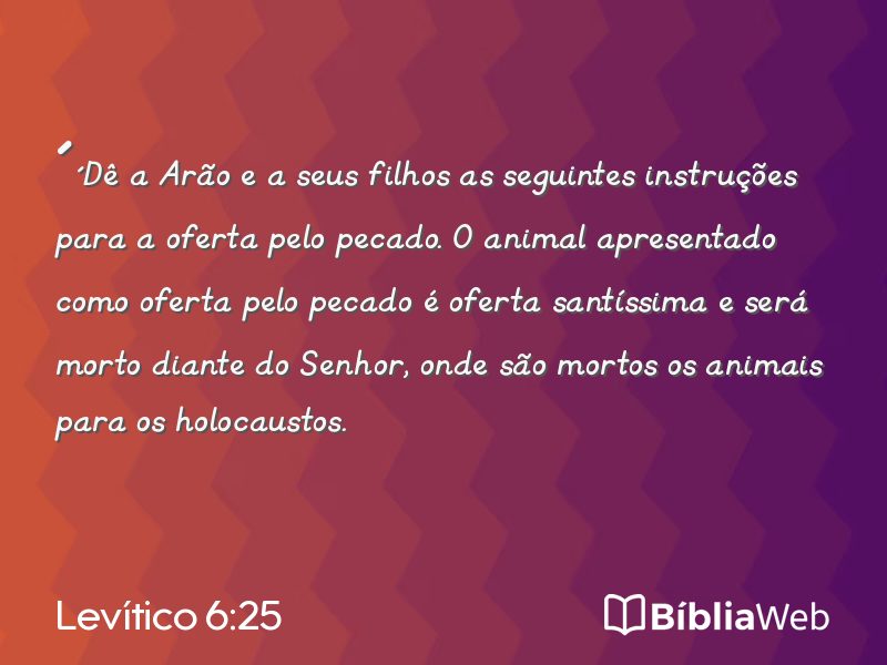 Levítico 6:25 em imagem para compartilhar