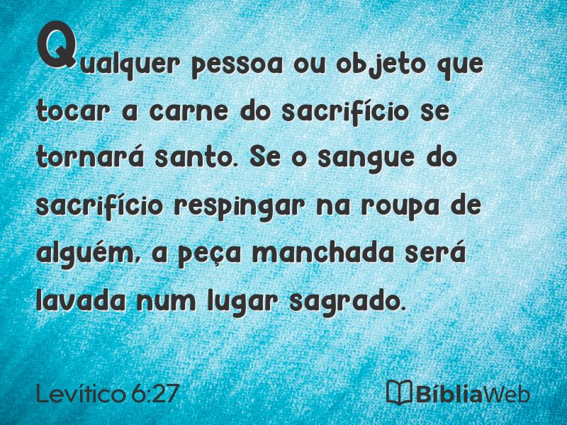 Levítico 6:27 em imagem para compartilhar