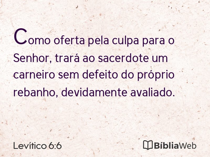 Levítico 6:6 em imagem para compartilhar