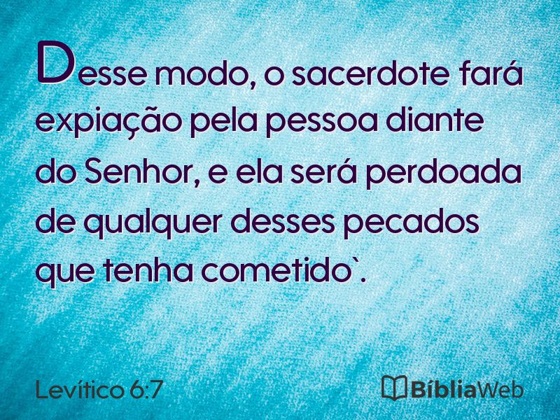 Levítico 6:7 em imagem para compartilhar