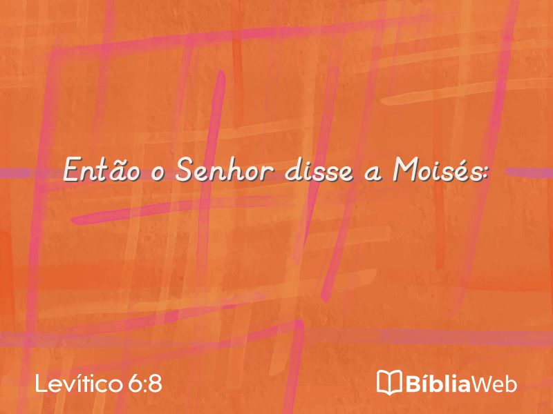 Levítico 6:8 em imagem para compartilhar