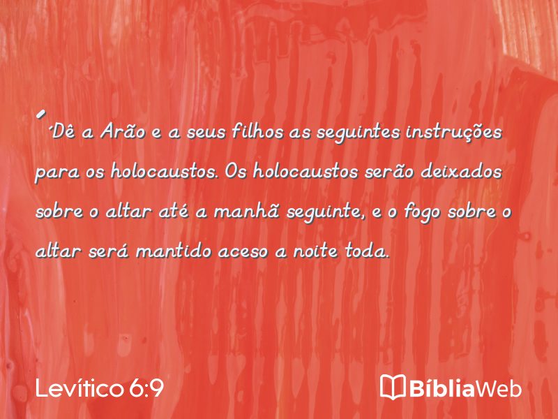 Levítico 6:9 em imagem para compartilhar
