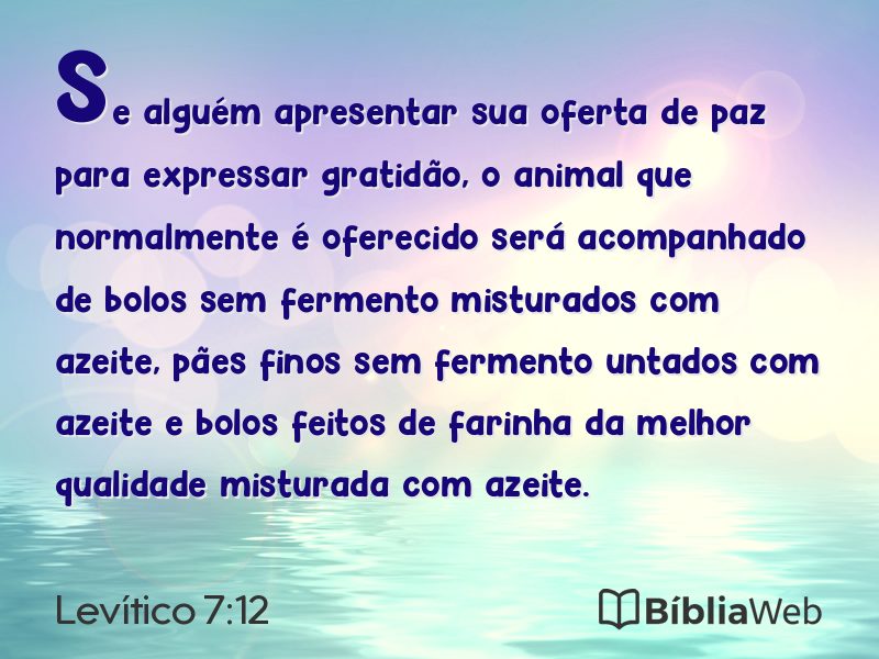Levítico 7:12 em imagem para compartilhar