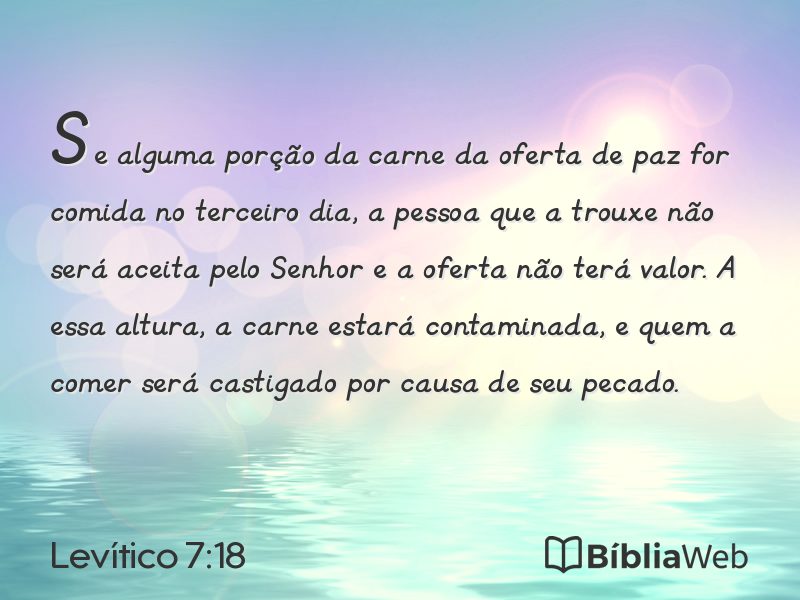 Levítico 7:18 em imagem para compartilhar
