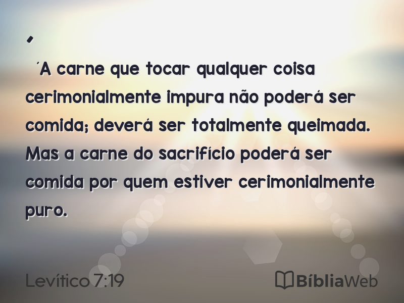 Levítico 7:19 em imagem para compartilhar