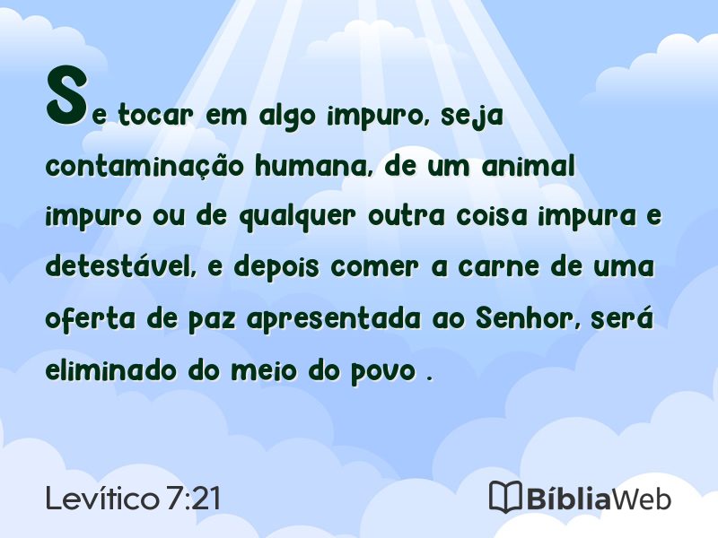 Levítico 7:21 em imagem para compartilhar