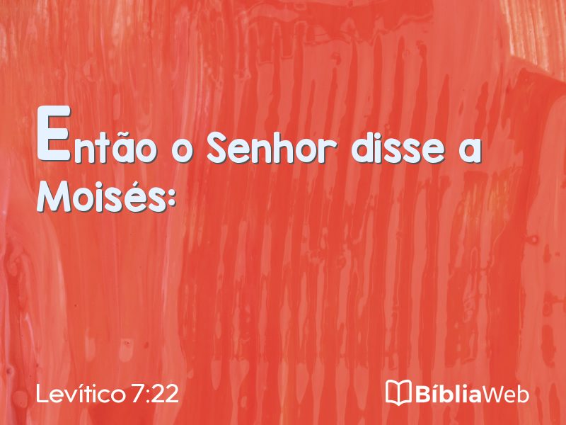 Levítico 7:22 em imagem para compartilhar