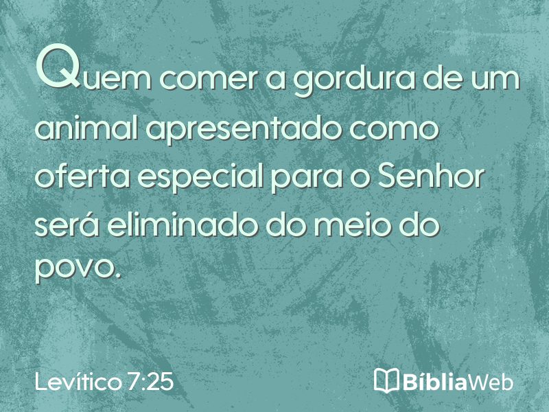 Levítico 7:25 em imagem para compartilhar