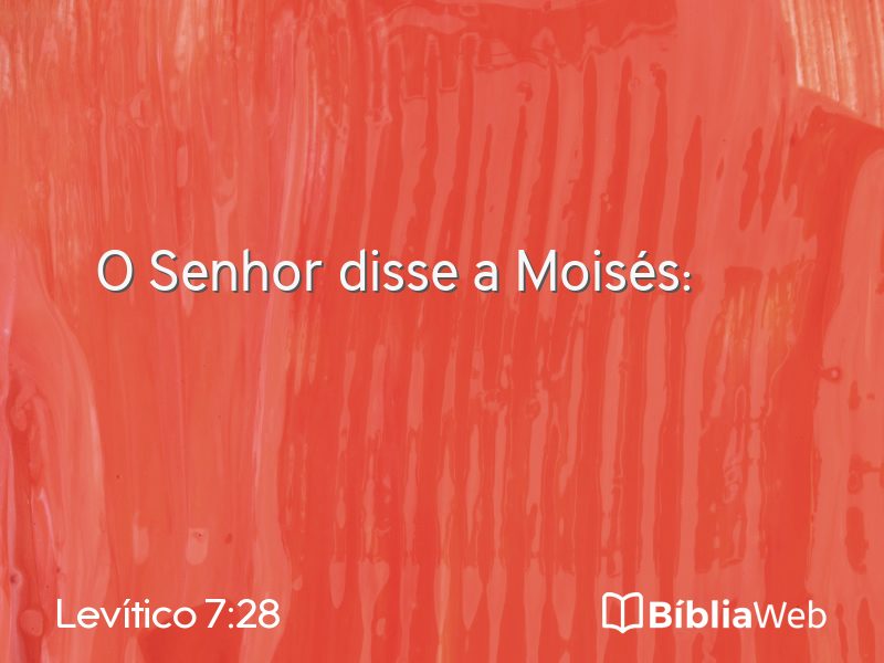 Levítico 7:28 em imagem para compartilhar