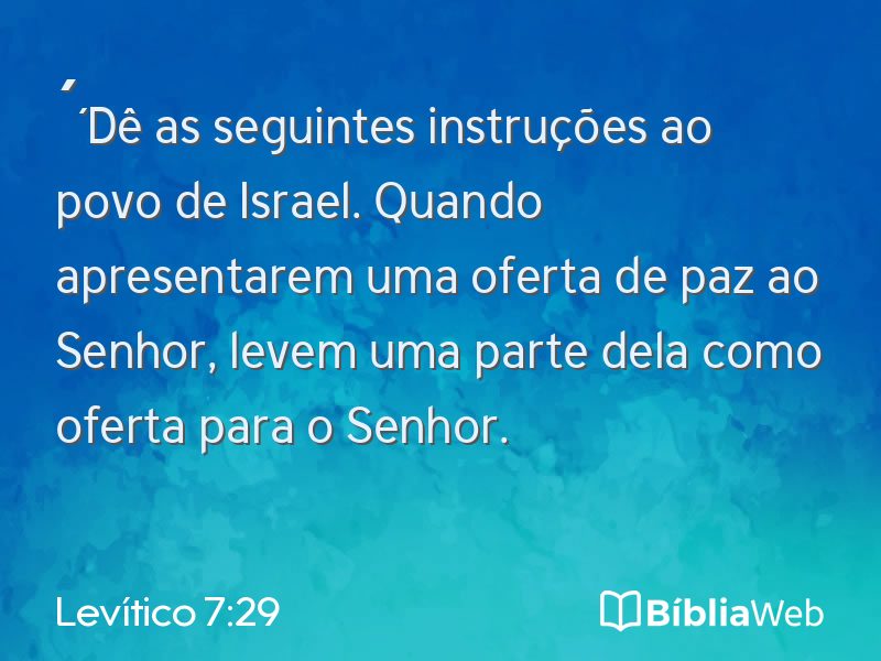 Levítico 7:29 em imagem para compartilhar