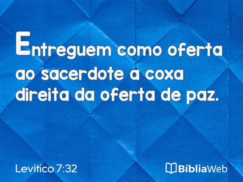 Levítico 7:32 em imagem para compartilhar