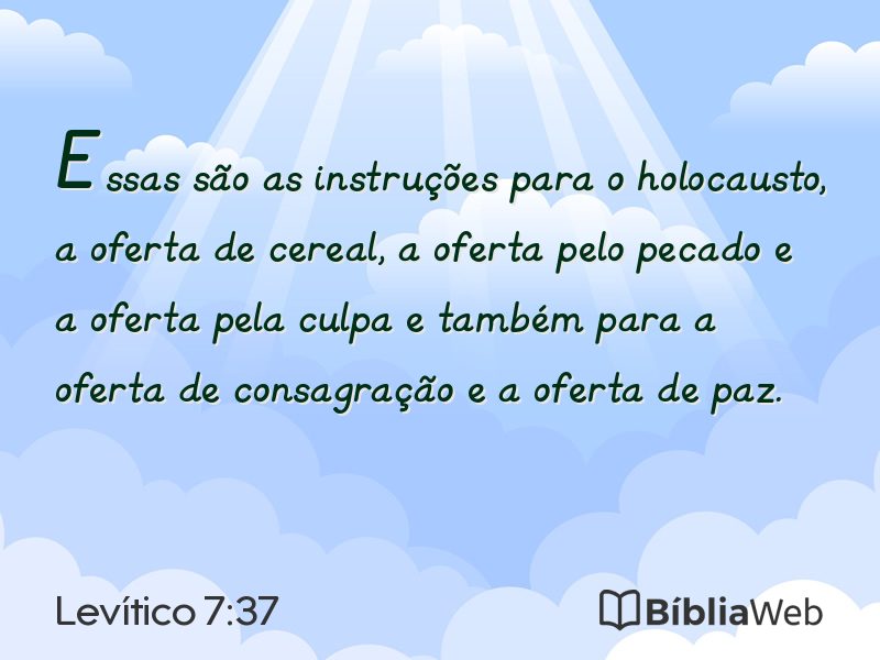 Levítico 7:37 em imagem para compartilhar