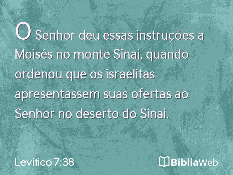 Levítico 7:38 em imagem para compartilhar
