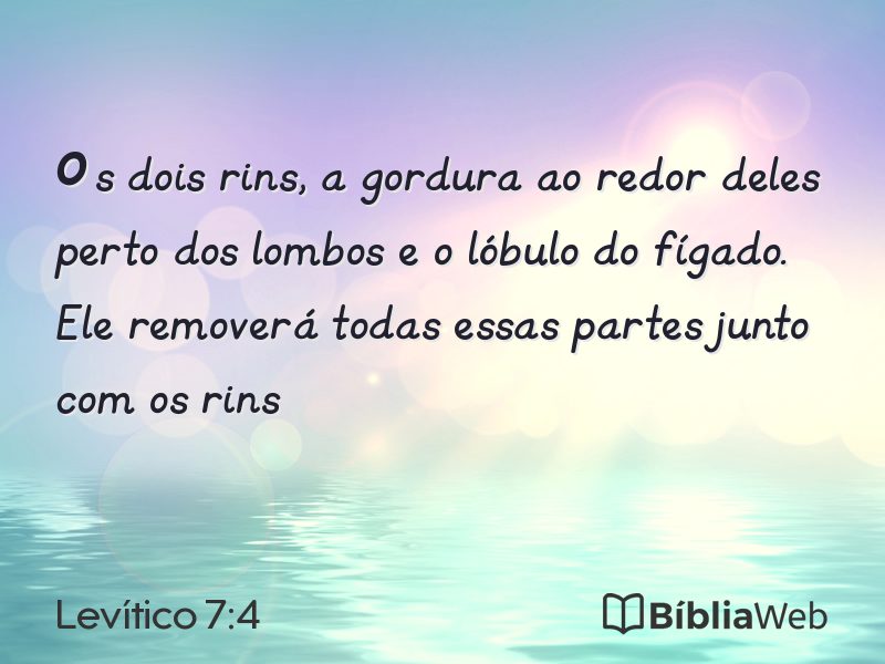 Levítico 7:4 em imagem para compartilhar