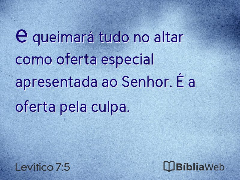 Levítico 7:5 em imagem para compartilhar