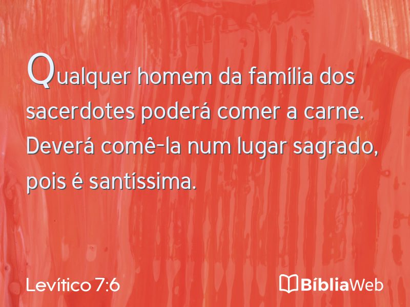 Levítico 7:6 em imagem para compartilhar