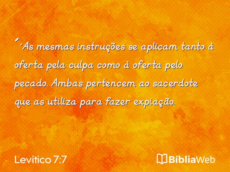 Levítico 7:7 em imagem para compartilhar