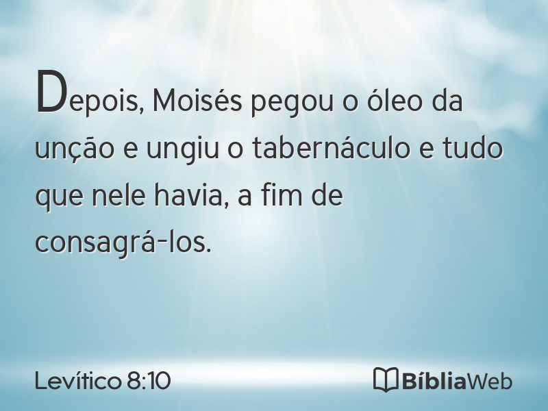 Levítico 8:10 em imagem para compartilhar