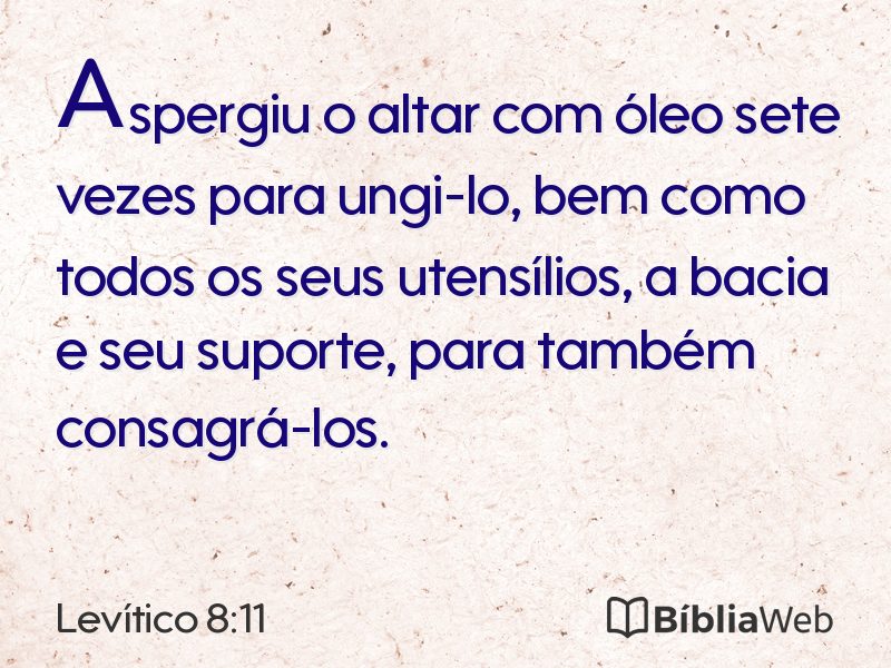 Levítico 8:11 em imagem para compartilhar