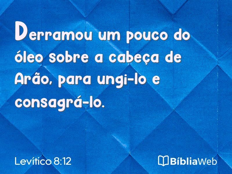 Levítico 8:12 em imagem para compartilhar