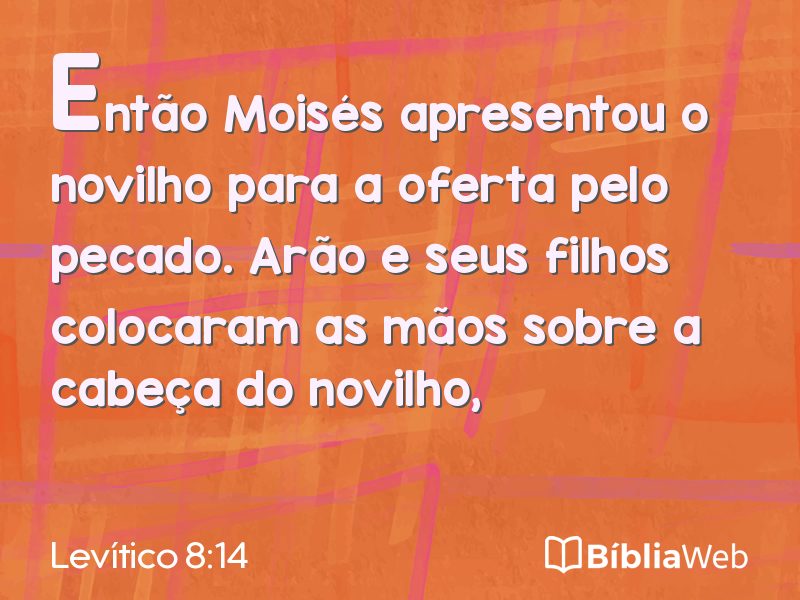 Levítico 8:14 em imagem para compartilhar