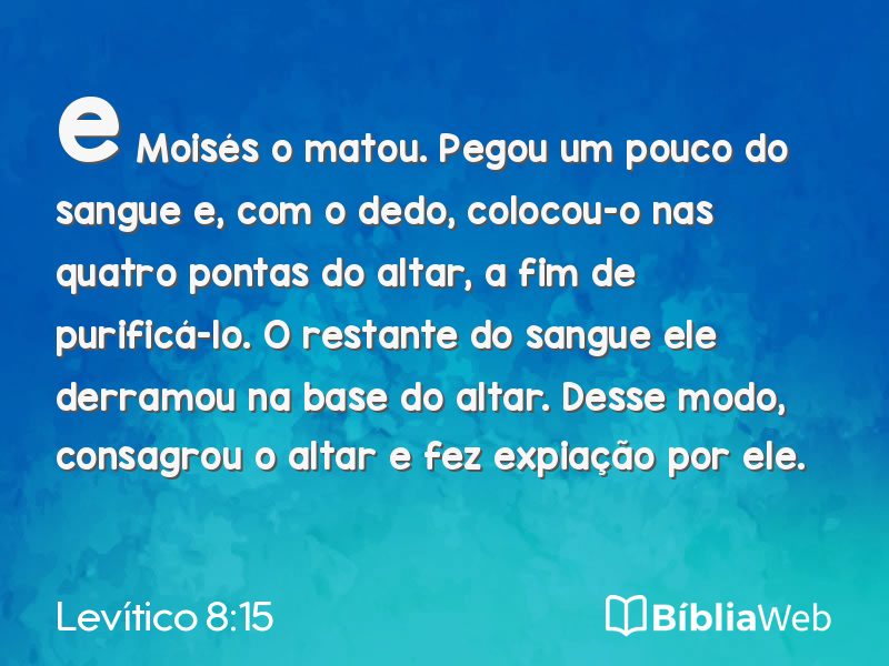 Levítico 8:15 em imagem para compartilhar