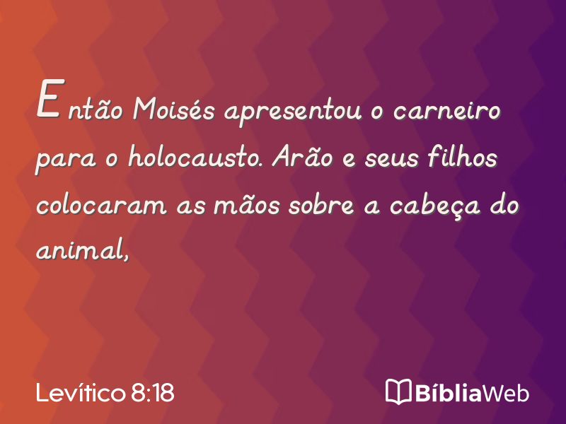 Levítico 8:18 em imagem para compartilhar