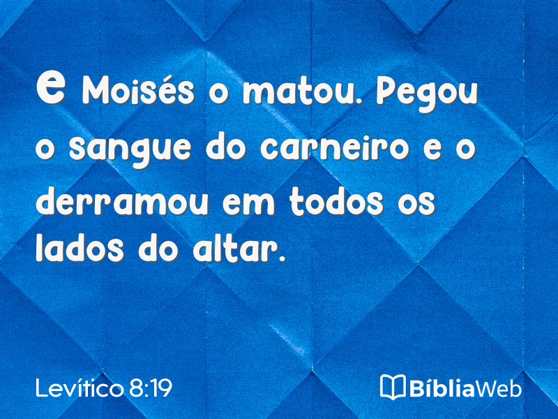 Levítico 8:19 em imagem para compartilhar