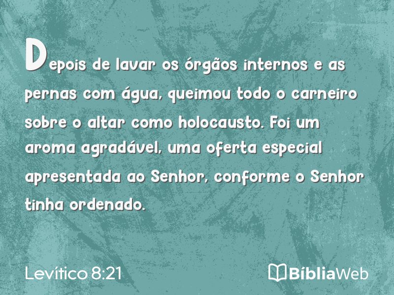 Levítico 8:21 em imagem para compartilhar