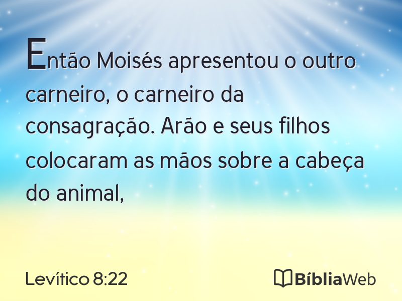 Levítico 8:22 em imagem para compartilhar