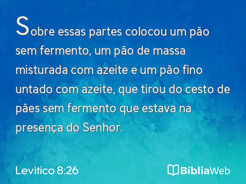 Levítico 8:26 em imagem para compartilhar