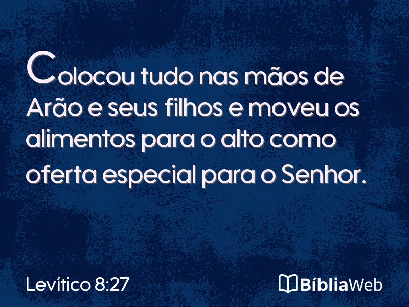 Levítico 8:27 em imagem para compartilhar