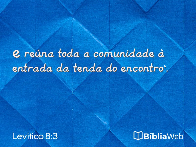 Levítico 8:3 em imagem para compartilhar